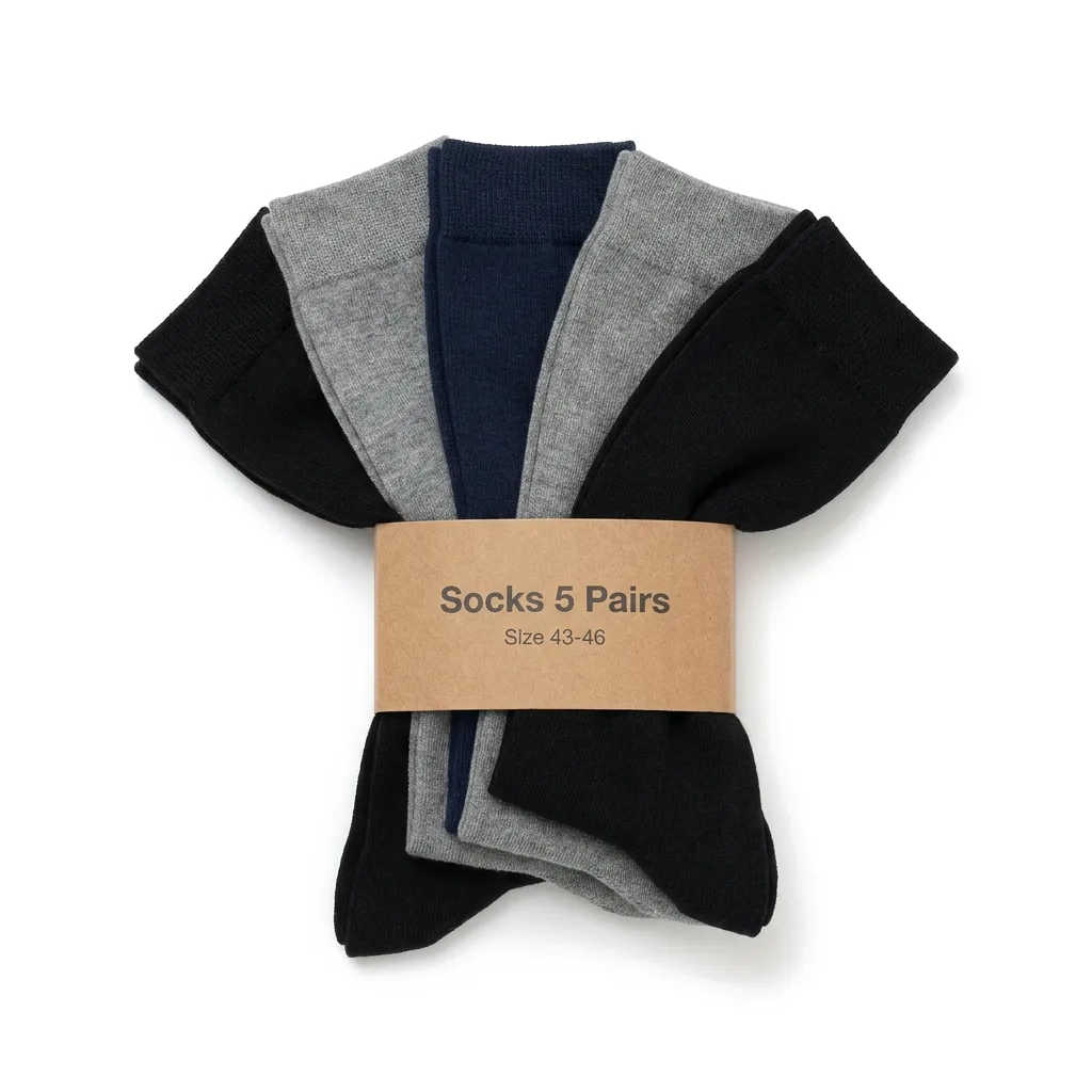 Socks, 5 pairs, size 43-46